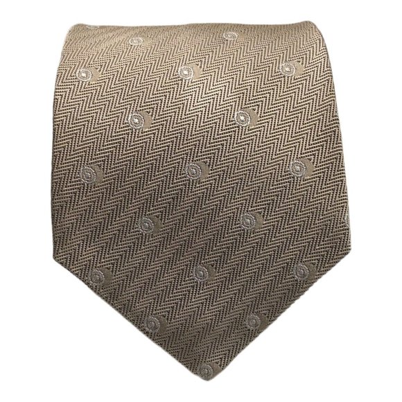 Sulka Other - SULKA Beige Geometric Silk Tie Made In France 60"/3".3/4 EX COND